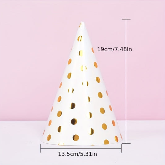 Chevron Pattern Party Hat in Polka Dot Design for Birthday