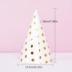 Chevron Pattern Party Hat in Polka Dot Design for Birthday