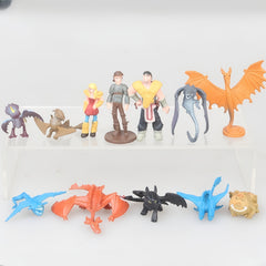 4pcs Rotatable Monster Dinosaur Animal Statue Ornaments PVC Model Gift
