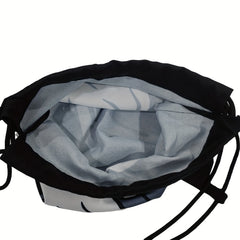 Hand Print Drawstring Workout Backpack Gym Sport String Bag