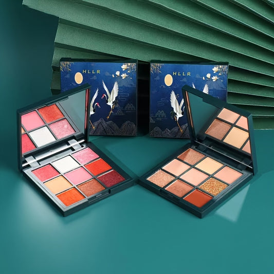 9 Colors Crane Eyeshadow Palette Waterproof Long-lasting Makeup