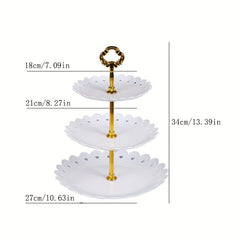 3-Tier Cake Stand Cupcake Display Wedding Party Tray Kitchen Supplies