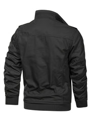 Men's Lightweight Cotton Jacket Military Windbreaker Coat
