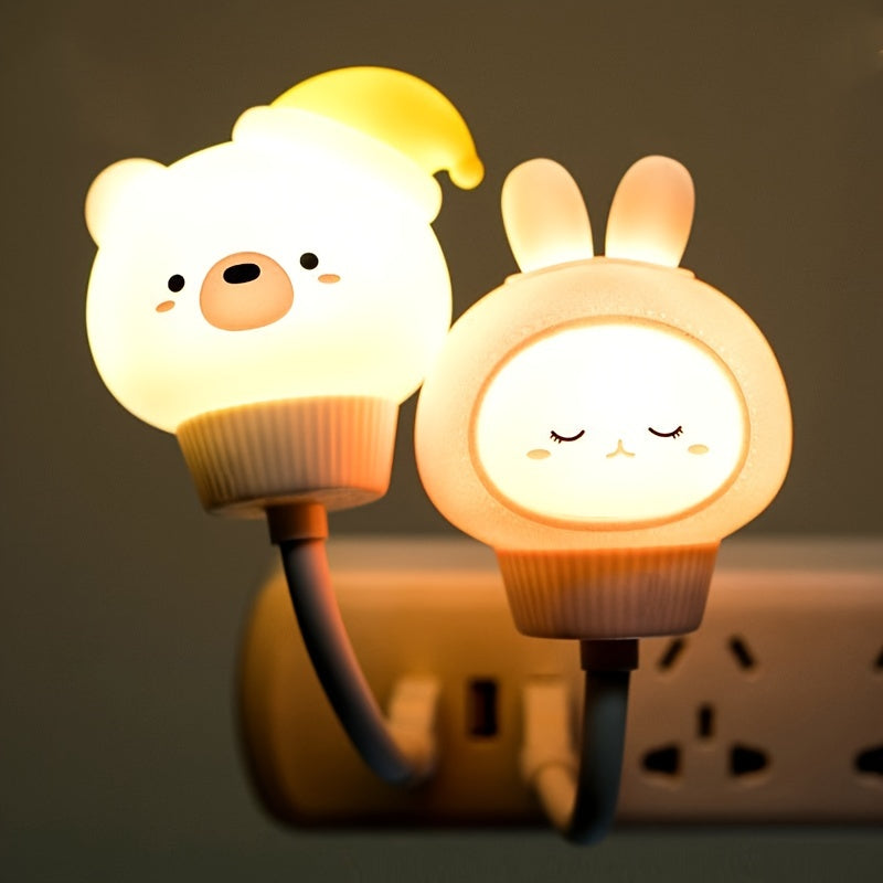 Adorable LED Cartoon USB Night Light for Baby's Room
