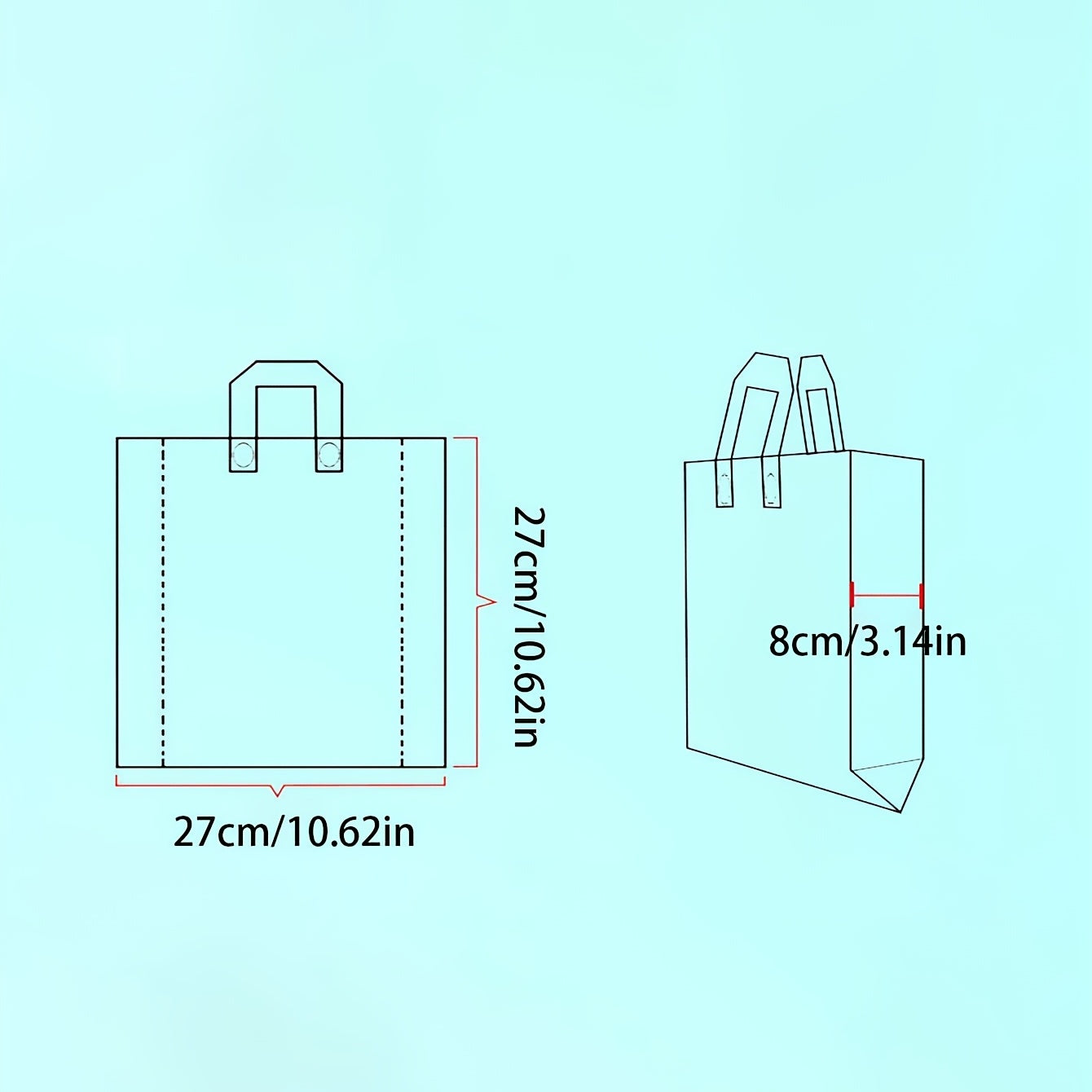 5pcs Golden Grid Bag for Christmas and Party Supplies