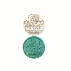 Christmas Brass Stamp Set with Handle Sealing Wax Stamp Head Envelope Craft