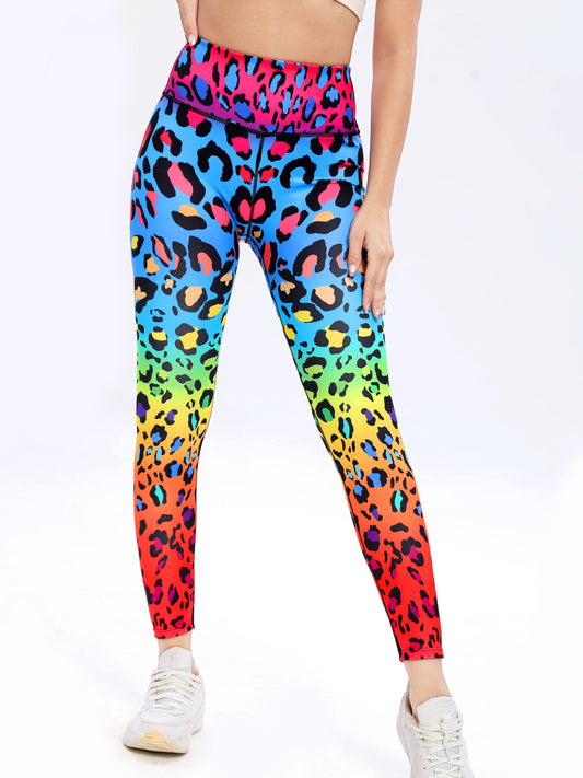 Leopard Print Yoga Pants High Waist Slimming Leggings