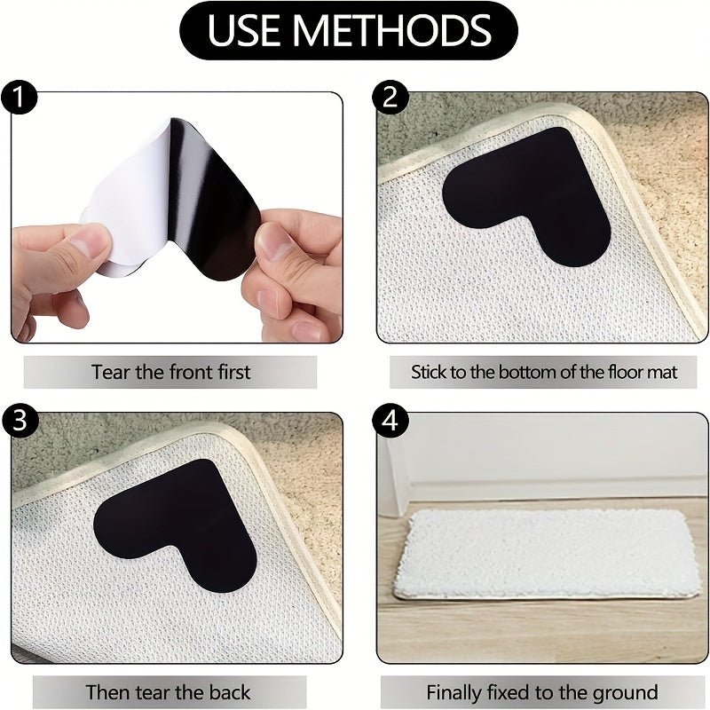 8pcs Non Slip Rug Gripper Pads for Hardwood Floors, Ceramic Tile, Area Carpets