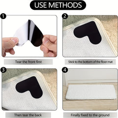 8pcs Non Slip Rug Gripper Pads for Hardwood Floors, Ceramic Tile, Area Carpets