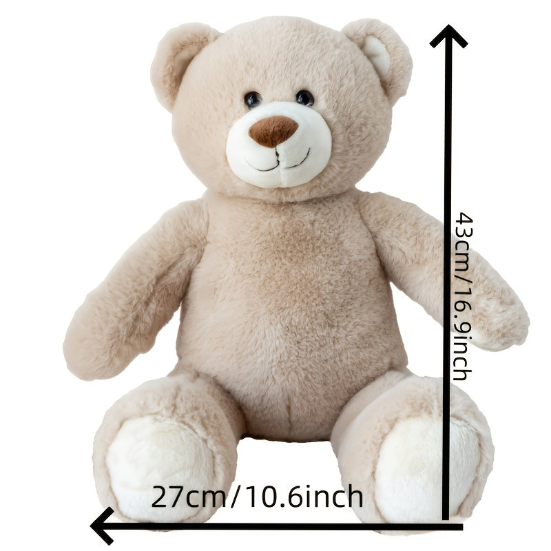 Rice Bear Plush Toy Soft Beige Stuffed Animal Bedside Companion
