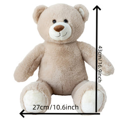 Rice Bear Plush Toy Soft Beige Stuffed Animal Bedside Companion