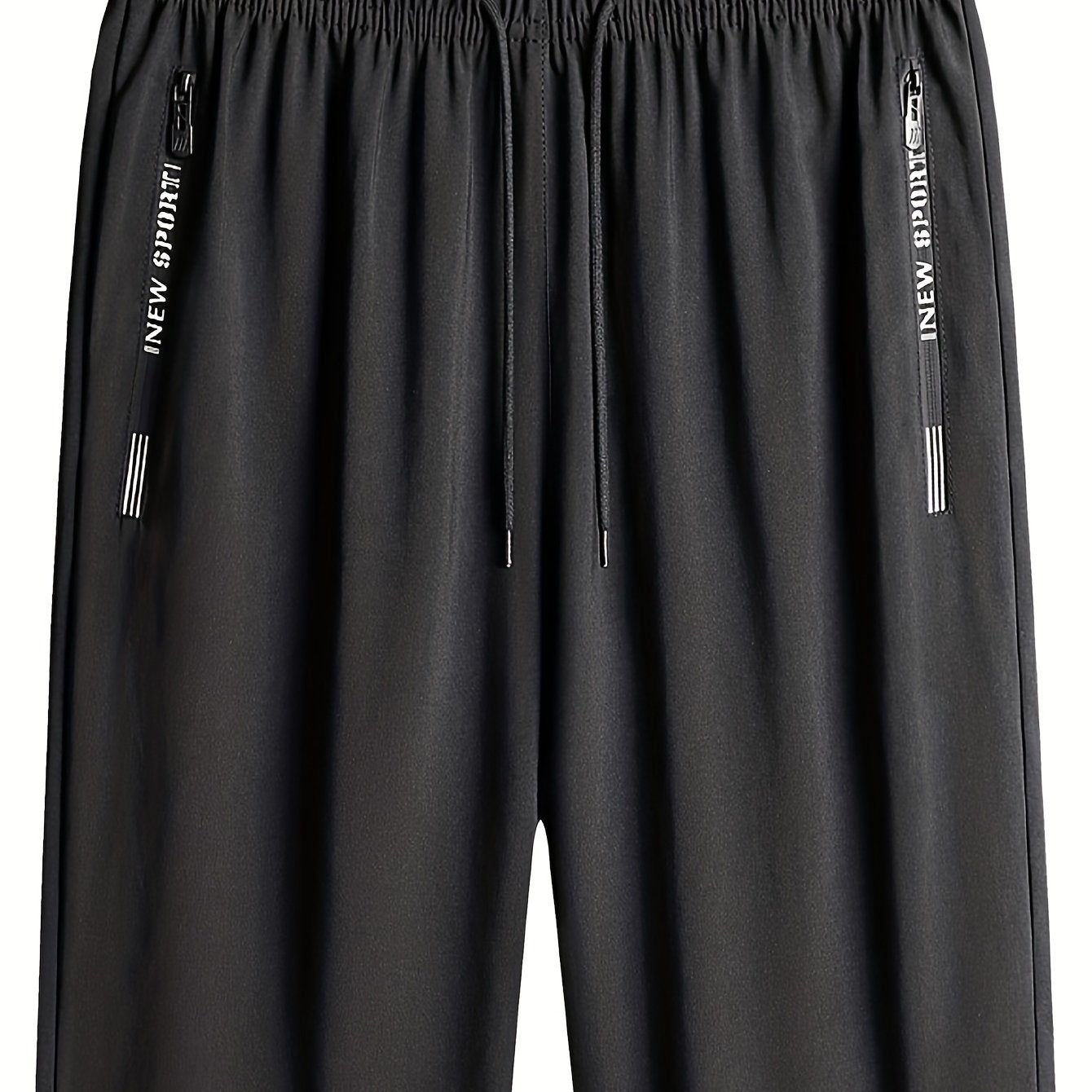 Men's Active Shorts with Zipper Pockets and Drawstring Waist