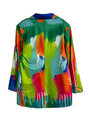 Tie Dye Long Sleeve Open Front Blazer
