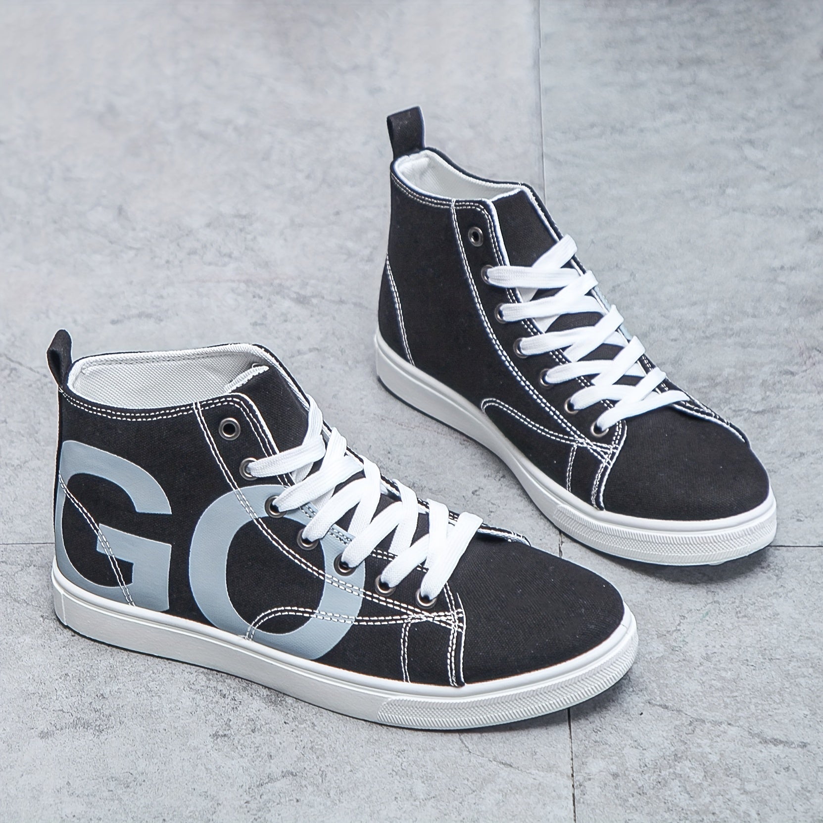 Men's High Top Canvas Shoes Lace Up