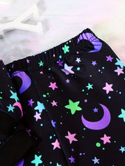 Girl's Star Moon Outfit 2pcs Sweatshirt & Sweatpants Set for Spring Fall