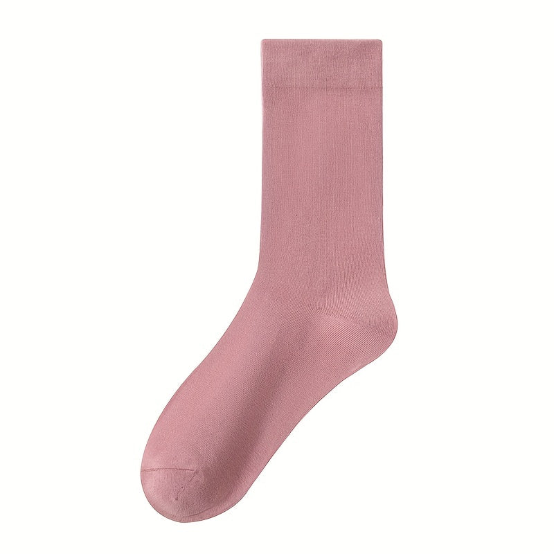 3 Pairs Solid Socks Comfy & Breathable Women's Stockings & Hosiery