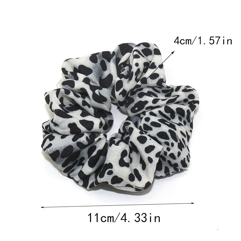 Leopard Hair Scrunchies Sleep Soft Scrunchie for Women Girls