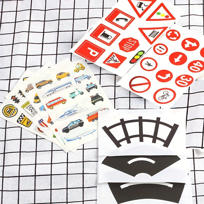 Railway Road and Paper Tape DIY Scrapbook Sticker Craft