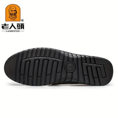 Men's Leather Loafer Shoes Slip On Casual Outdoor Flat Shoes
