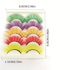 5 Pairs Fluffy Wispy Curly False Eyelashes for Festivals Stage Makeup