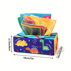 Montessori Tissue Box & Crinkle Paper Sensory Scarves Set