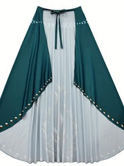 Toddler Girls Square Neck Dress With Cape Costume