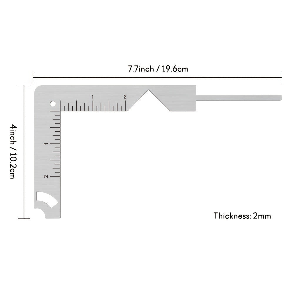 2pcs 5 in 1 Book Cover Guide Stainless Steel Metal Bookbinding Tool