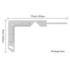 2pcs 5 in 1 Book Cover Guide Stainless Steel Metal Bookbinding Tool