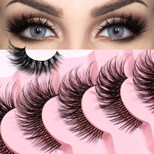 7 Pairs Fox Eye False Eyelashes Daily Stage Makeup Eyelashes