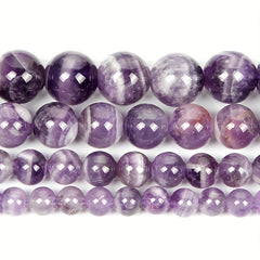 Fantasy Amethyst Agate Round Stone Beads
