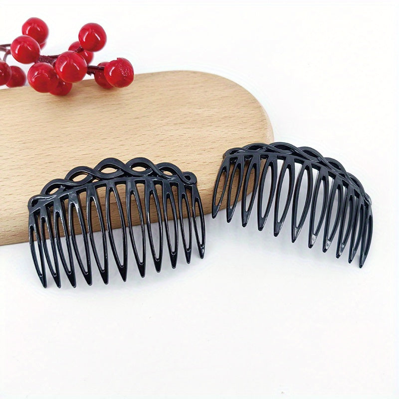 2pcs French Twisted Hair Comb & Stylish Hair Accessory for Women