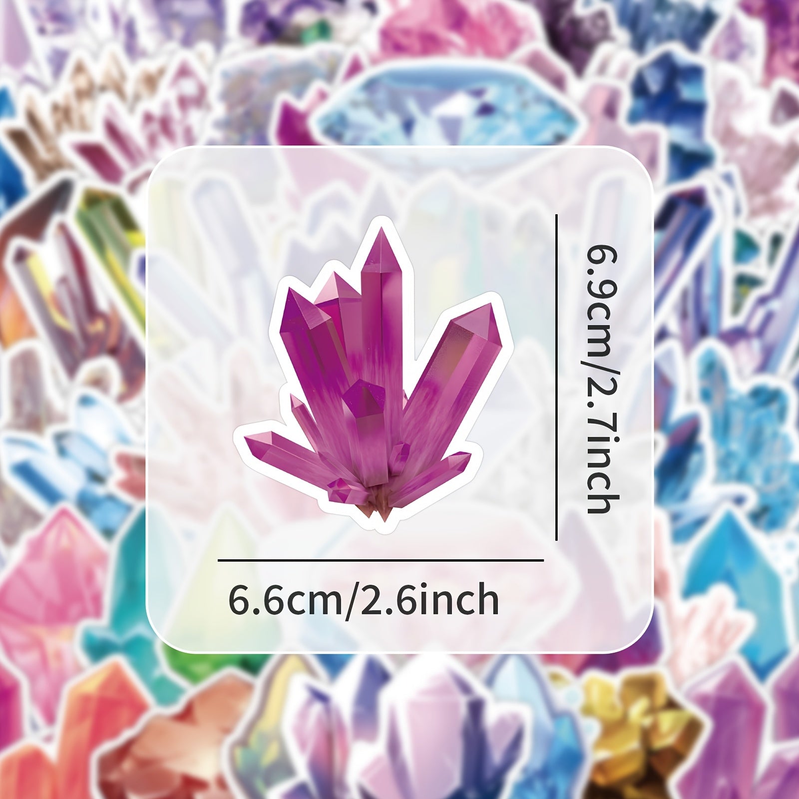 60pcs Crystal Stickers for Water Bottles Laptops Mobile Phones