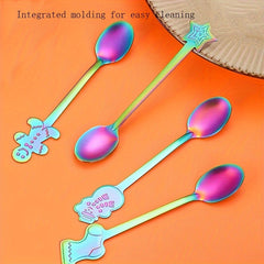 Christmas Snowman Fawn Stainless Steel Spoon Set