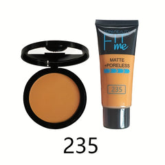2 in 1 Liquid Foundation & Concealer Powder for Dark Skin
