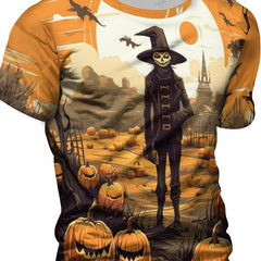 Halloween 3D Print Men's Graphic Tee Short Sleeve Pullover Top