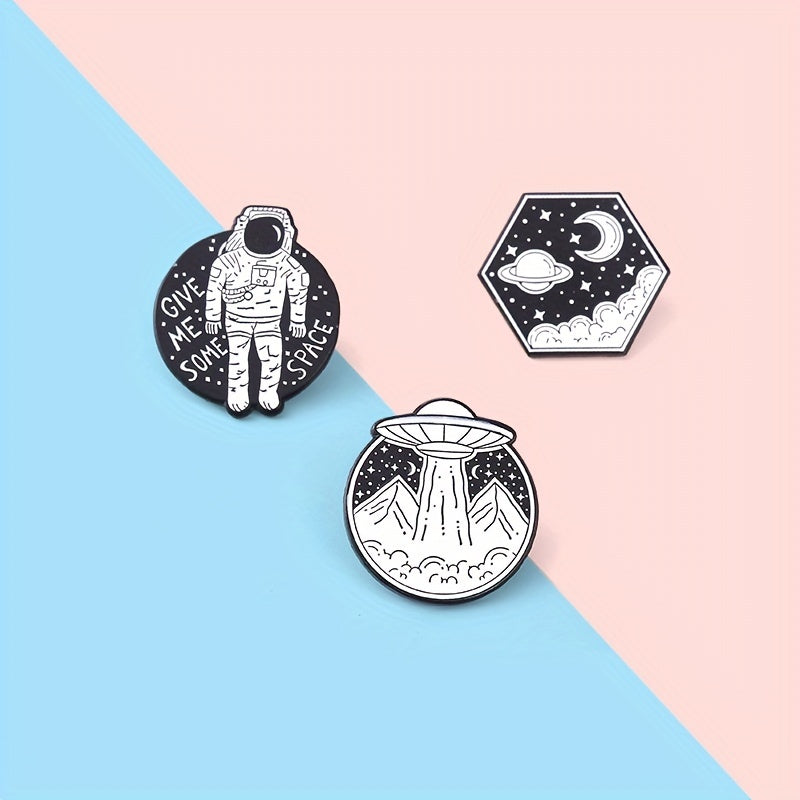 Anime Starship Astronaut Universe Steel Brooch Pin