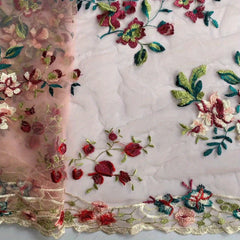 High Mesh Lace Embroidery Fabric DIY Dress Sewing Materials