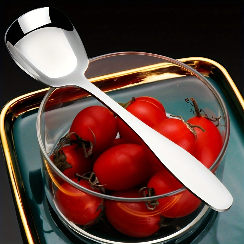 12pcs Stainless Steel Dessert Spoons Set - Mirror Polished Ice Cream Scoop