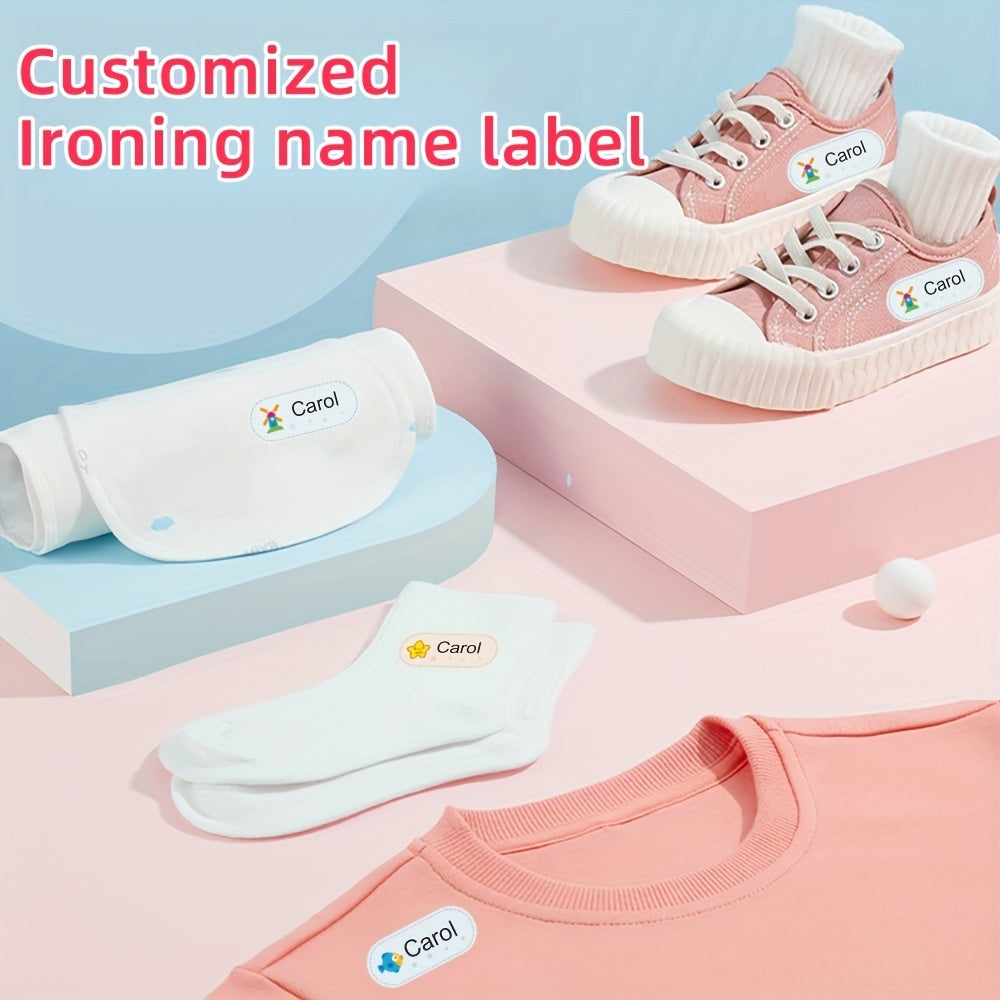 Custom Ironable Clothing Name Tags Waterproof Non Fading Easy Identify