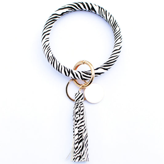 Leather Tassel Keychain for Women & Girls - Car Accessory Key Ring