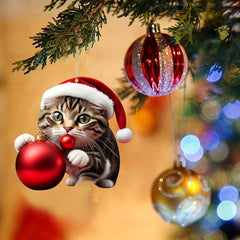 Christmas Kitten Car Pendant Ornament
