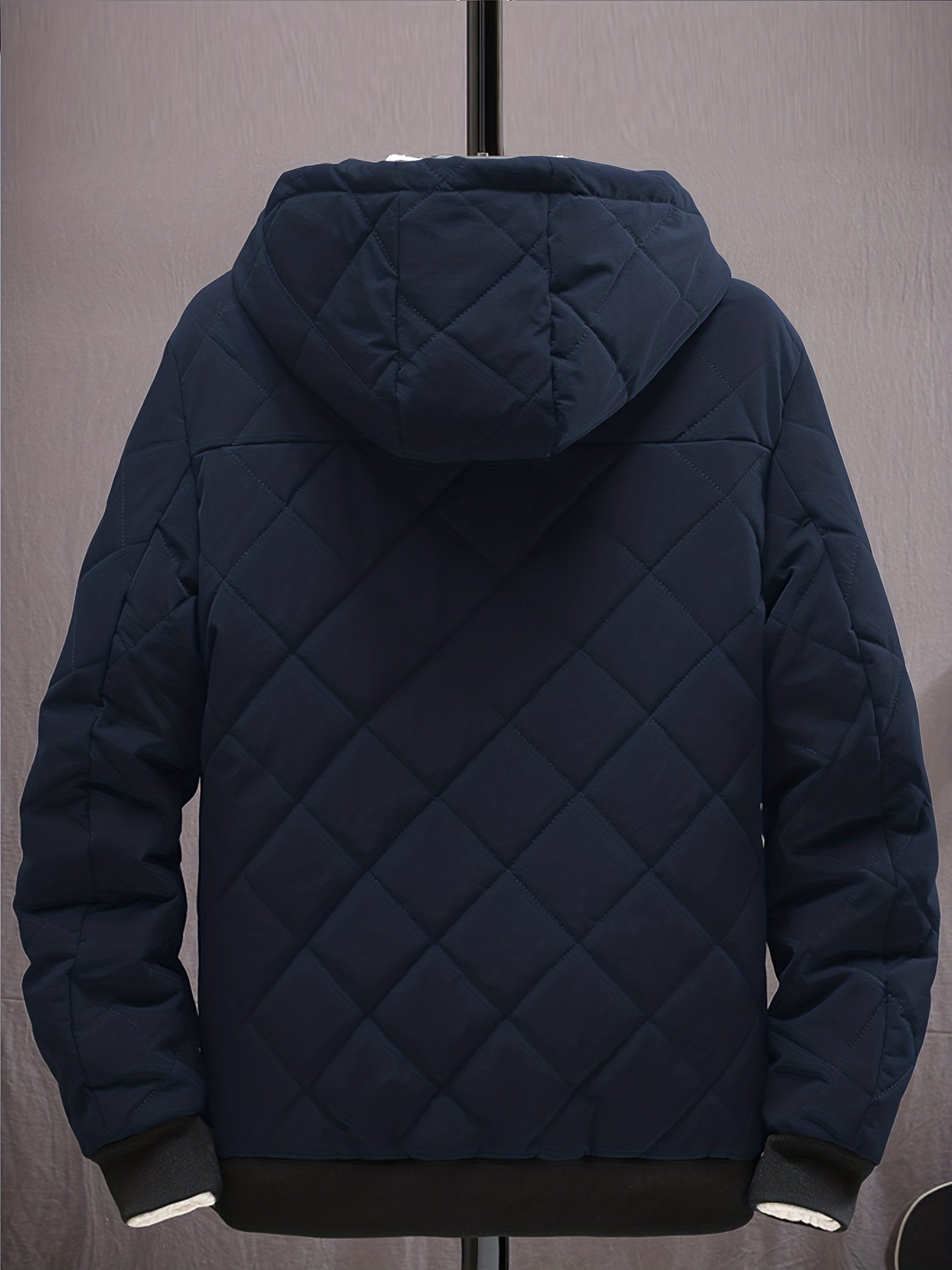 Men's Winter Hooded Coat Thick Warm Zip Up Jacket