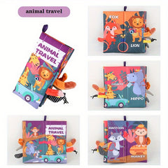 Baby Tail Cloth Book Animal Series Infant Early Education Toy