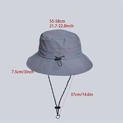 Packable Drawstring Bucket Hat Unisex Lightweight Sun Hats