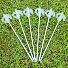 5pcs Luminous Ground Nails Fluorescent Wind Rope Nails For Camping Tent