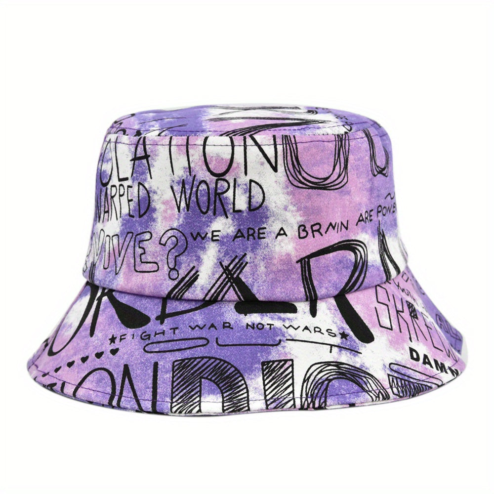 Tie Dye Graffiti Bucket Hat Basin Hat Sun Hat Male