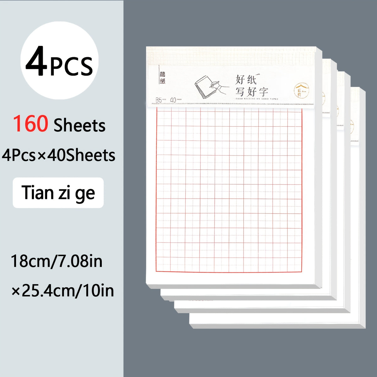 Calligraphy Workbook - 160 Tear Off Sheets - Grid & Character Posters