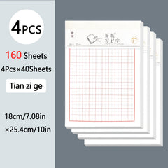 Calligraphy Workbook - 160 Tear Off Sheets - Grid & Character Posters