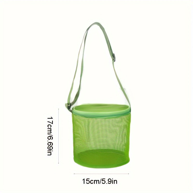 Mesh Shell Storage Bag Beach Sand Digging Bucket Toy Collection Bag