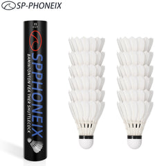 12 Pack of SPPHONEIX Badminton Shuttlecocks High Stability & Profession Model